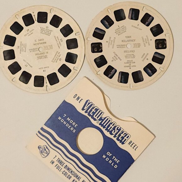 VINTAGE VIEW MASTER REELS IRELAND x 2 Killarney - Northern Ireland - Picture 1 of 2